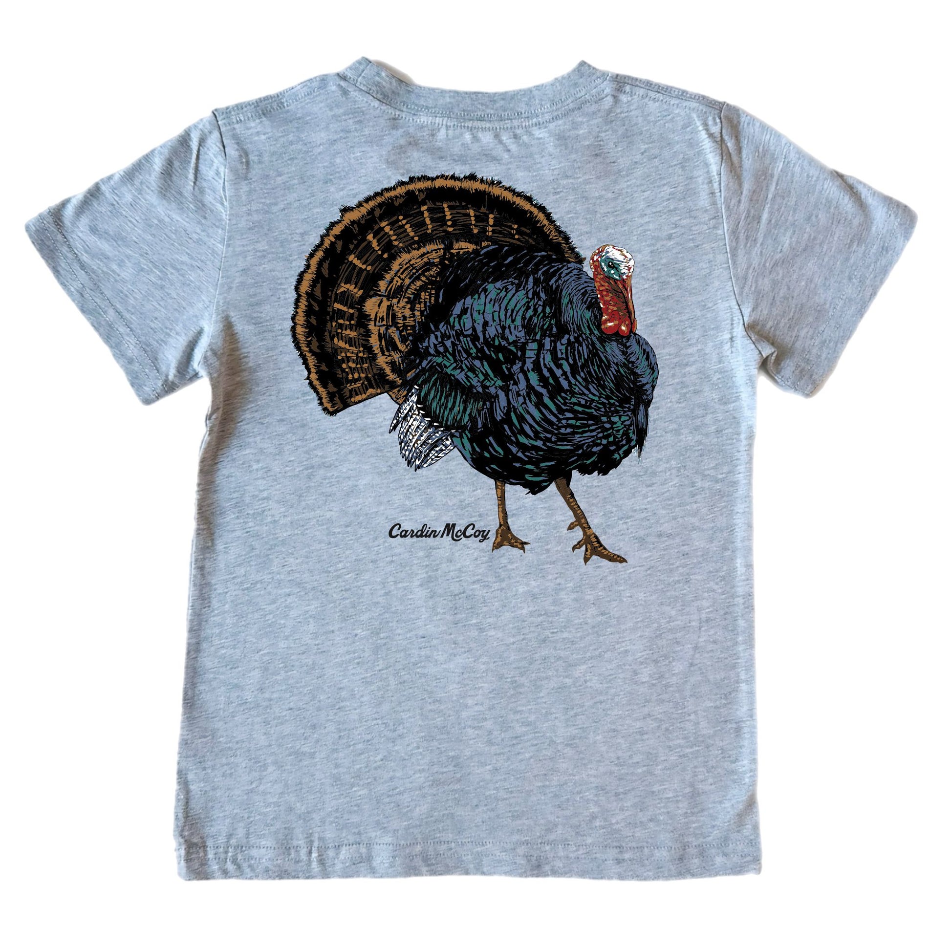 Kids' Wild Turkey Short-Sleeve Tee Short Sleeve T-Shirt Cardin McCoy Heather Gray XXS (2/3) Pocket