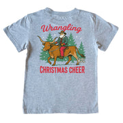 Kids' Wrangling Christmas Cheer Short-Sleeve Tee Short Sleeve T-Shirt Cardin McCoy Heather Gray XXS (2/3) Pocket