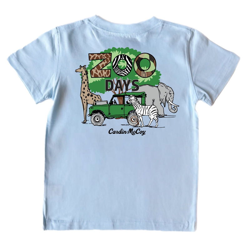 Kids' Zoo Days Short-Sleeve Tee Short Sleeve T-Shirt Cardin McCoy Cool Blue XXS (2/3) Pocket