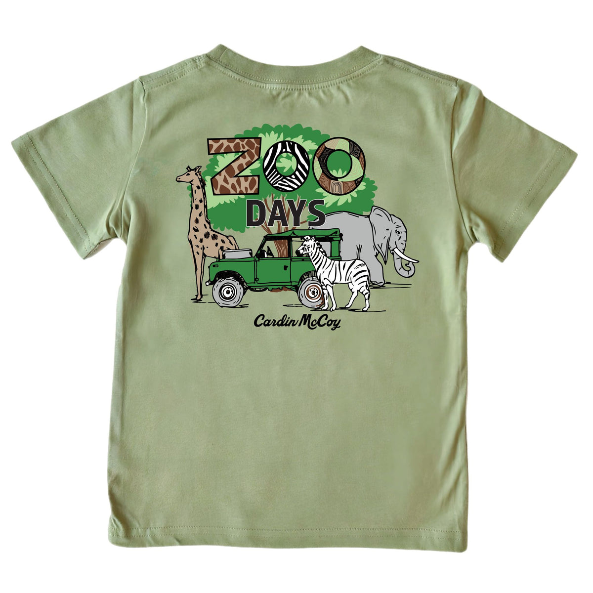 Kids' Zoo Days Short-Sleeve Tee Short Sleeve T-Shirt Cardin McCoy Light Olive XXS (2/3) Pocket