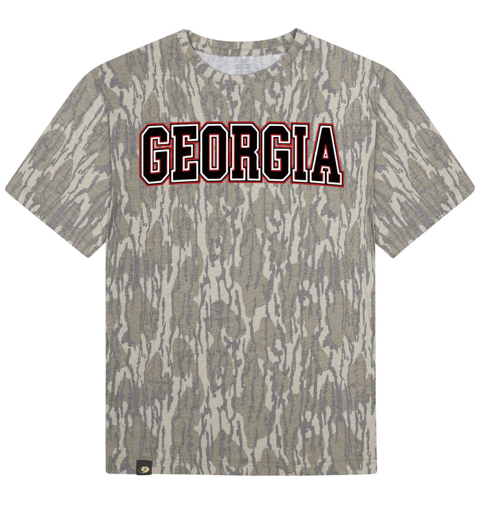 Youth Georgia Mossy Oak Bottomland Washed Out Short-Sleeve Tee