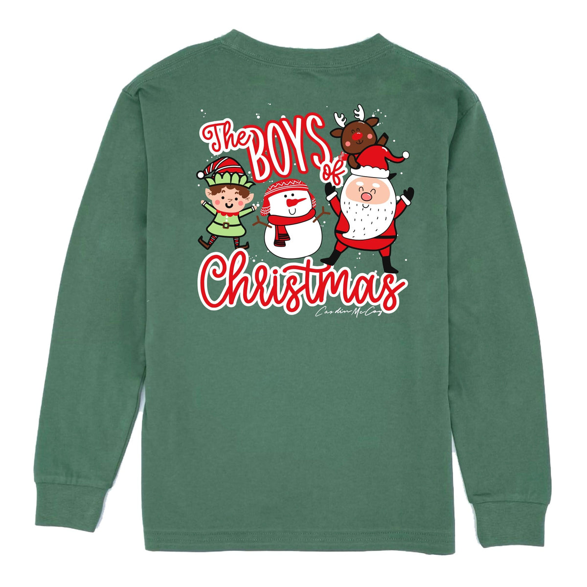 Kids' Boys of Christmas Long Sleeve Pocket Tee Long Sleeve T-Shirt Cardin McCoy Dark Olive XXS (2/3) 