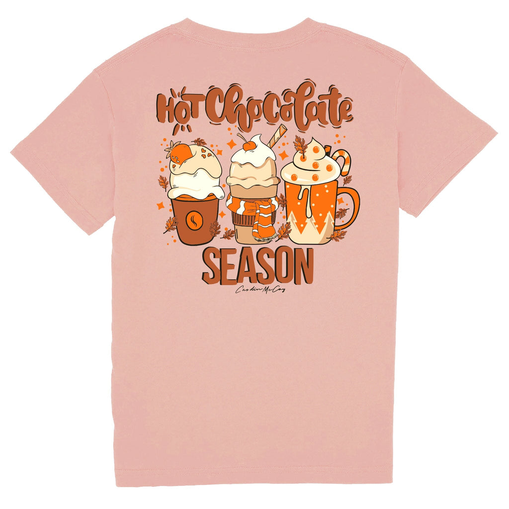 Kids' Hot Chocolate Season Short Sleeve Pocket Tee Short Sleeve T-Shirt Cardin McCoy Rose Tan XXS (2/3) 